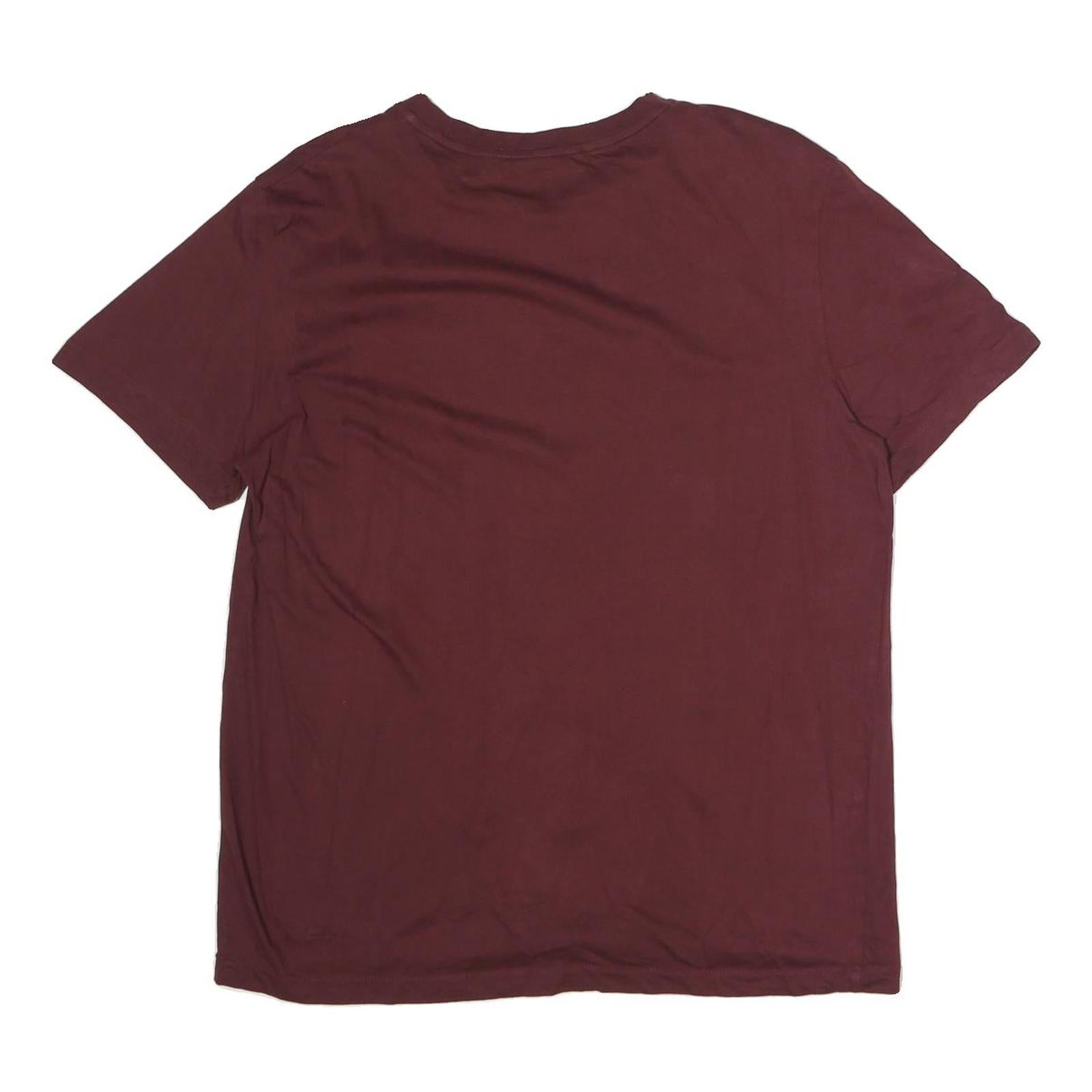 CALVIN KLEIN Mens Maroon L Short Sleeve Crew Neck Graphic T-Shirt Cotton