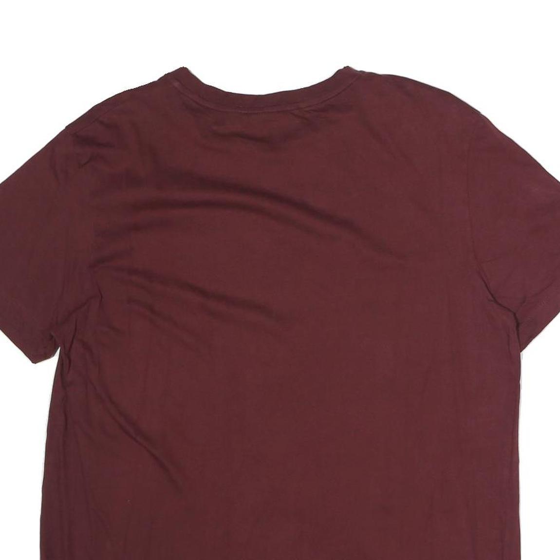 CALVIN KLEIN Mens Maroon L Short Sleeve Crew Neck Graphic T-Shirt Cotton
