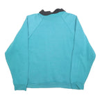 LSJ Womens Blue & Black Sweatshirt Collar M Butterfly Print Cotton Blend