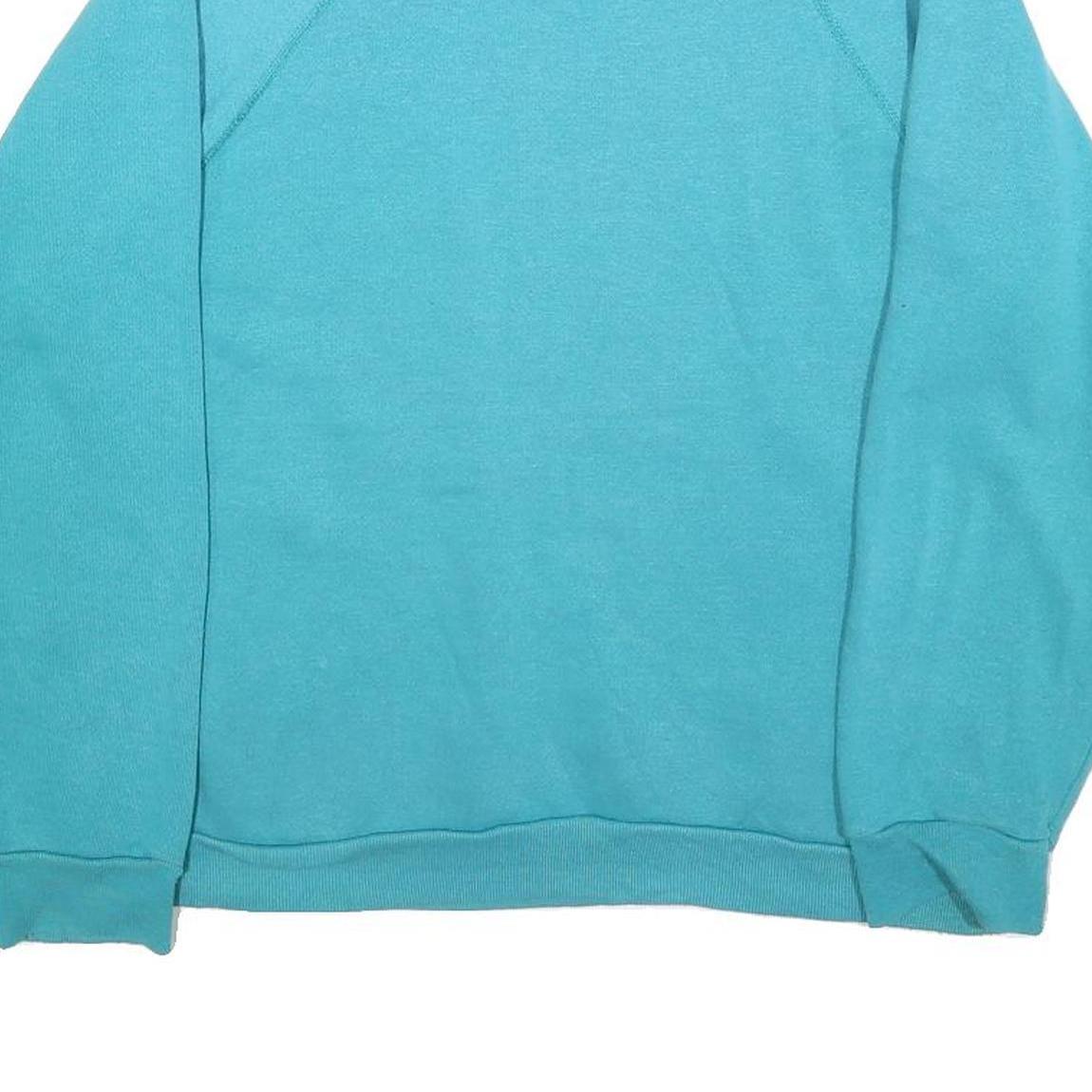 LSJ Womens Blue & Black Sweatshirt Collar M Butterfly Print Cotton Blend