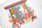 GILDAN Mens White XL Graphic T-Shirt Short Sleeve Crew Neck Cotton Blend Motor