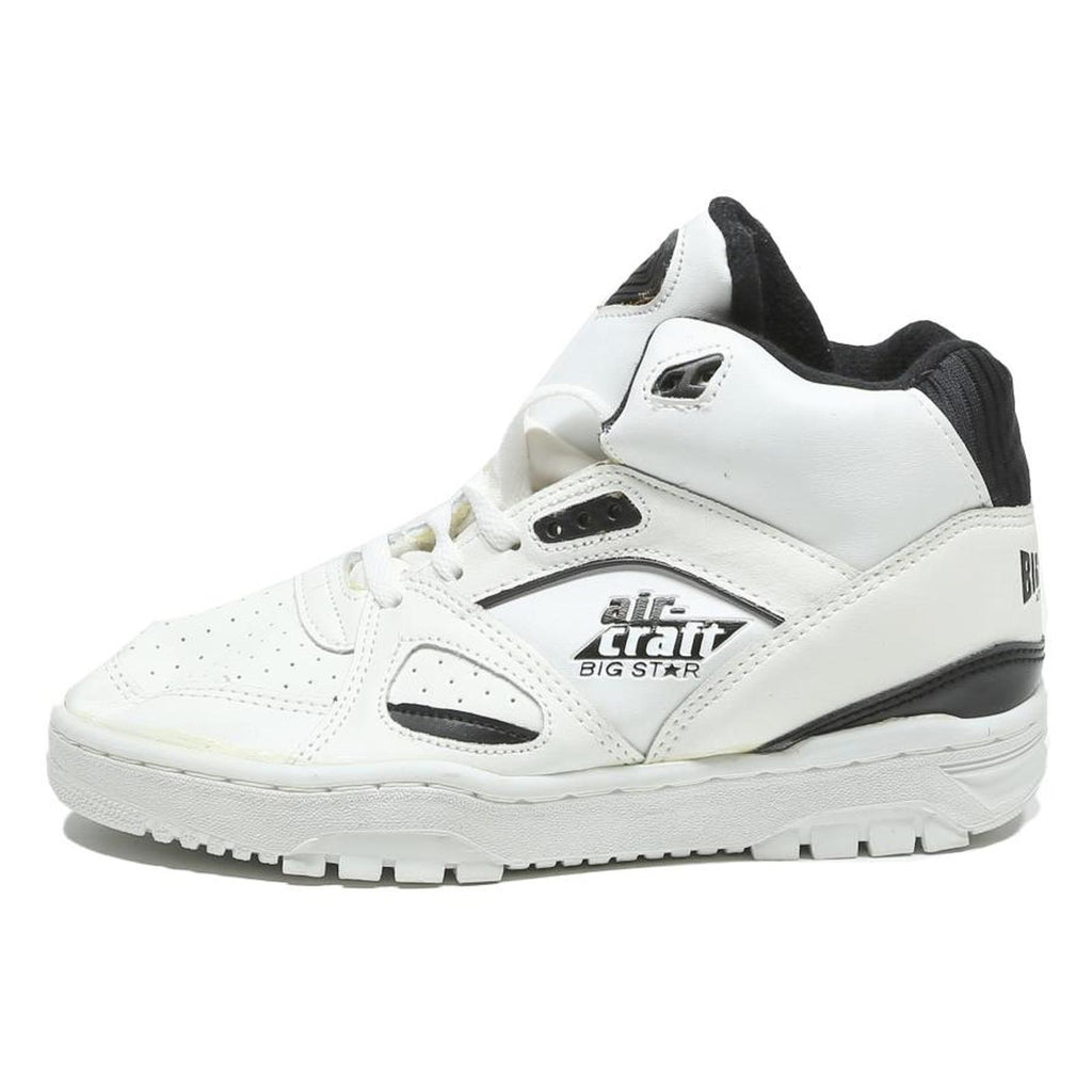 BIG STAR Air Craft Womens High Top Trainers White Leather UK 6 Retro Sport