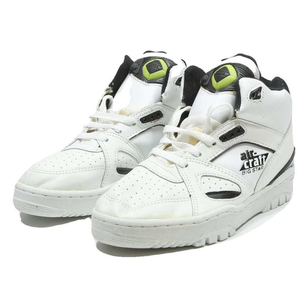 BIG STAR Air Craft Womens High Top Trainers White Leather UK 6 Retro Sport