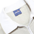 ELLESSE Mens White & Grey Zip Collar Short Sleeve Pocket Polo Shirt S Casual