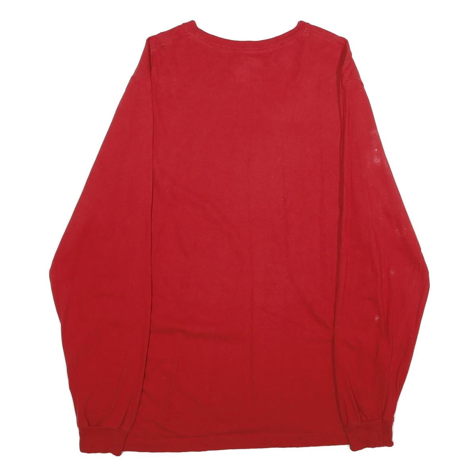 ADIDAS Mens Red Rock Creek Lions Graphic Long Sleeve Crew Neck T-Shirt L