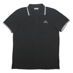 KAPPA Mens Black & White Short Sleeve Polo Shirt XL Cotton Basic Sportswear