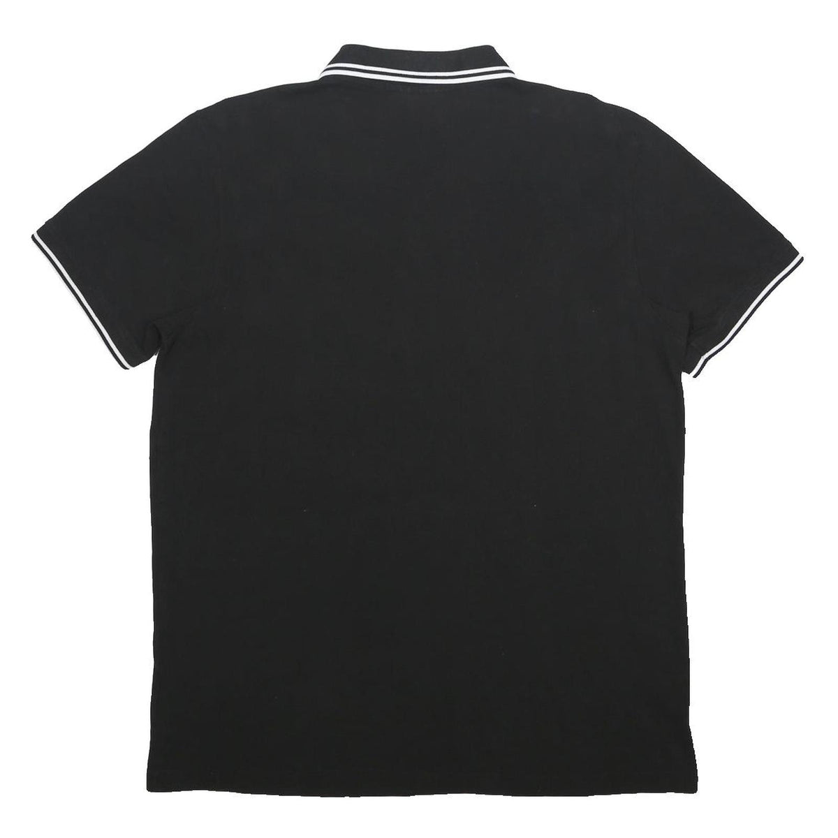 KAPPA Mens Black & White Short Sleeve Polo Shirt XL Cotton Basic Sportswear