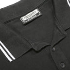 KAPPA Mens Black & White Short Sleeve Polo Shirt XL Cotton Basic Sportswear