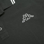 KAPPA Mens Black & White Short Sleeve Polo Shirt XL Cotton Basic Sportswear