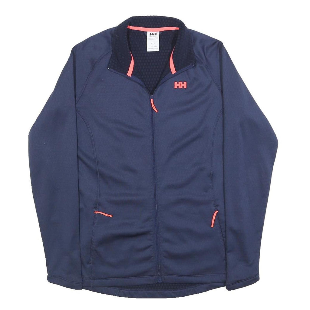 HELLY HANSEN Womens Navy Blue Softshell Jacket M Polyester Blend Zip Outdoor