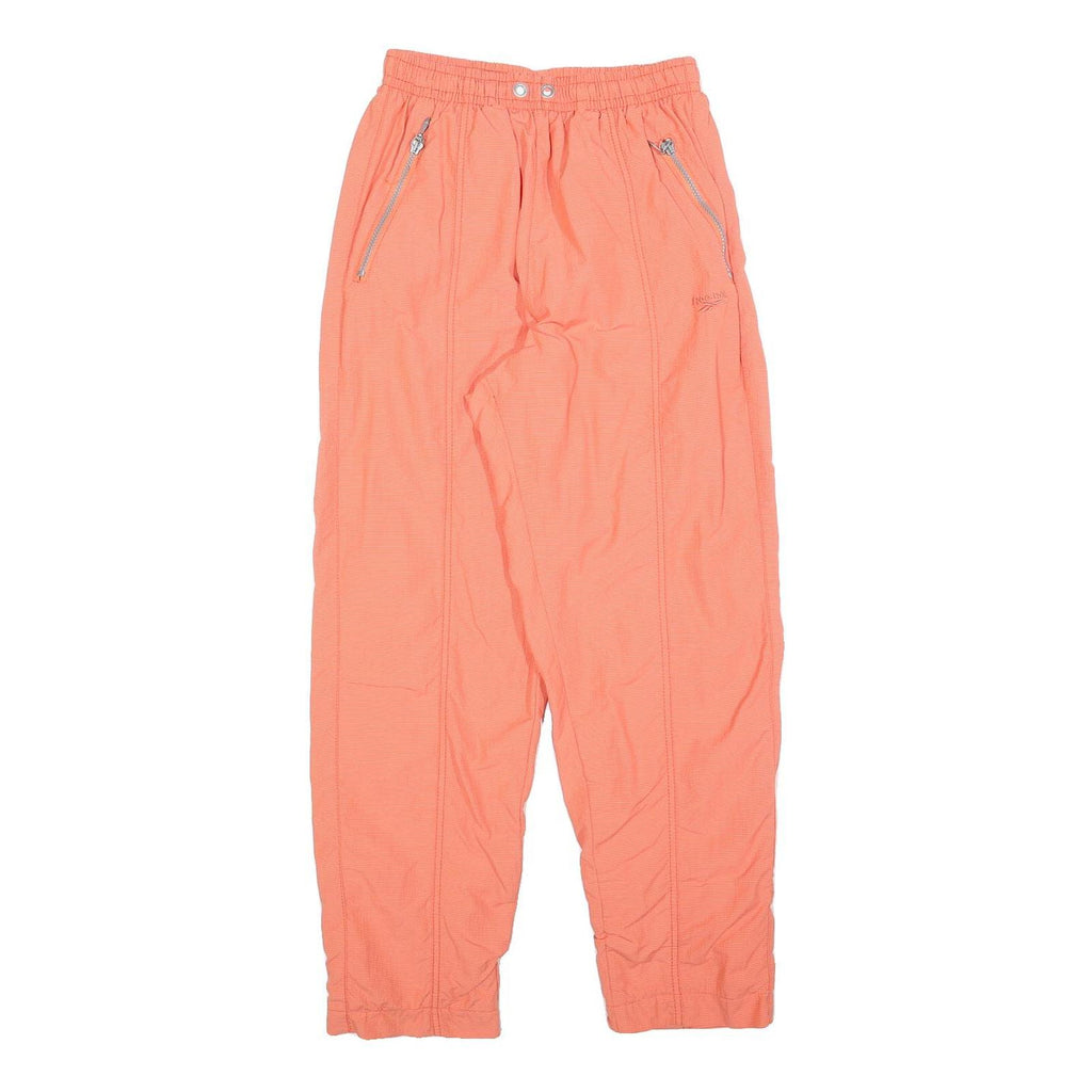 REEBOK Womens Joggers Coral S W25 L28 Zip Pockets Lightweight Polyester