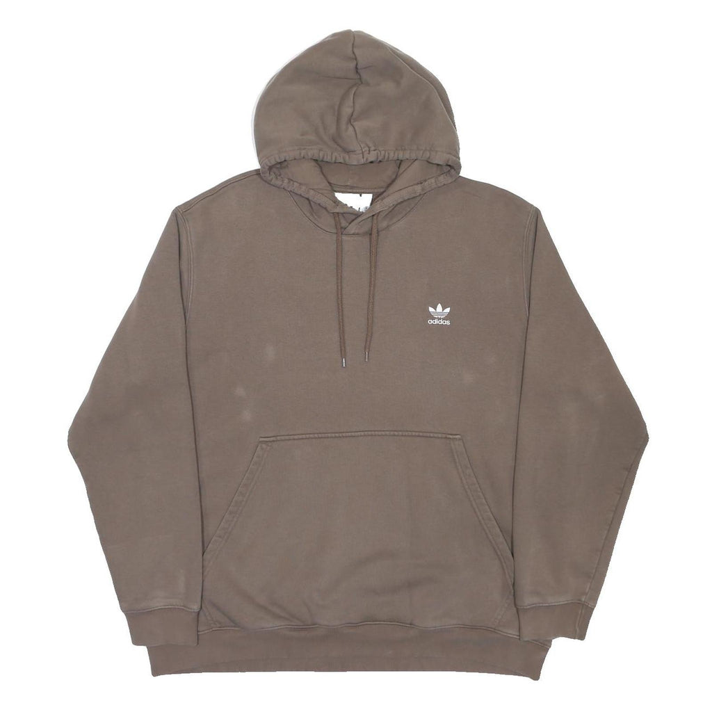 ADIDAS ORIGINALS Mens Brown Pullover Hoodie 2XL Cotton Blend Casual Wear