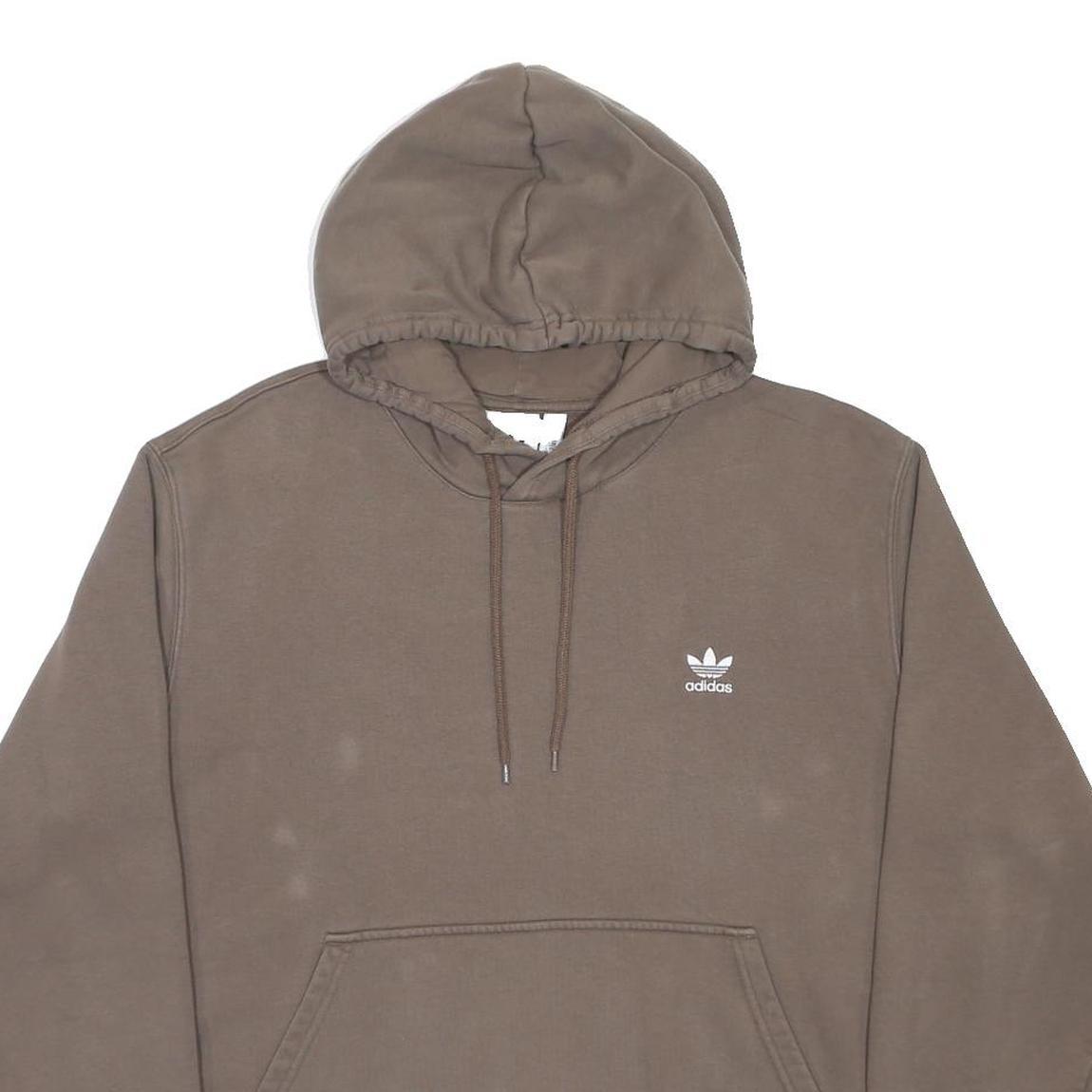 ADIDAS ORIGINALS Mens Brown Pullover Hoodie 2XL Cotton Blend Casual Wear