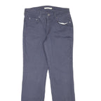 LEVI'S Womens Cotton Blend Blue Regular Straight Trousers W28 L30 Classic Fit