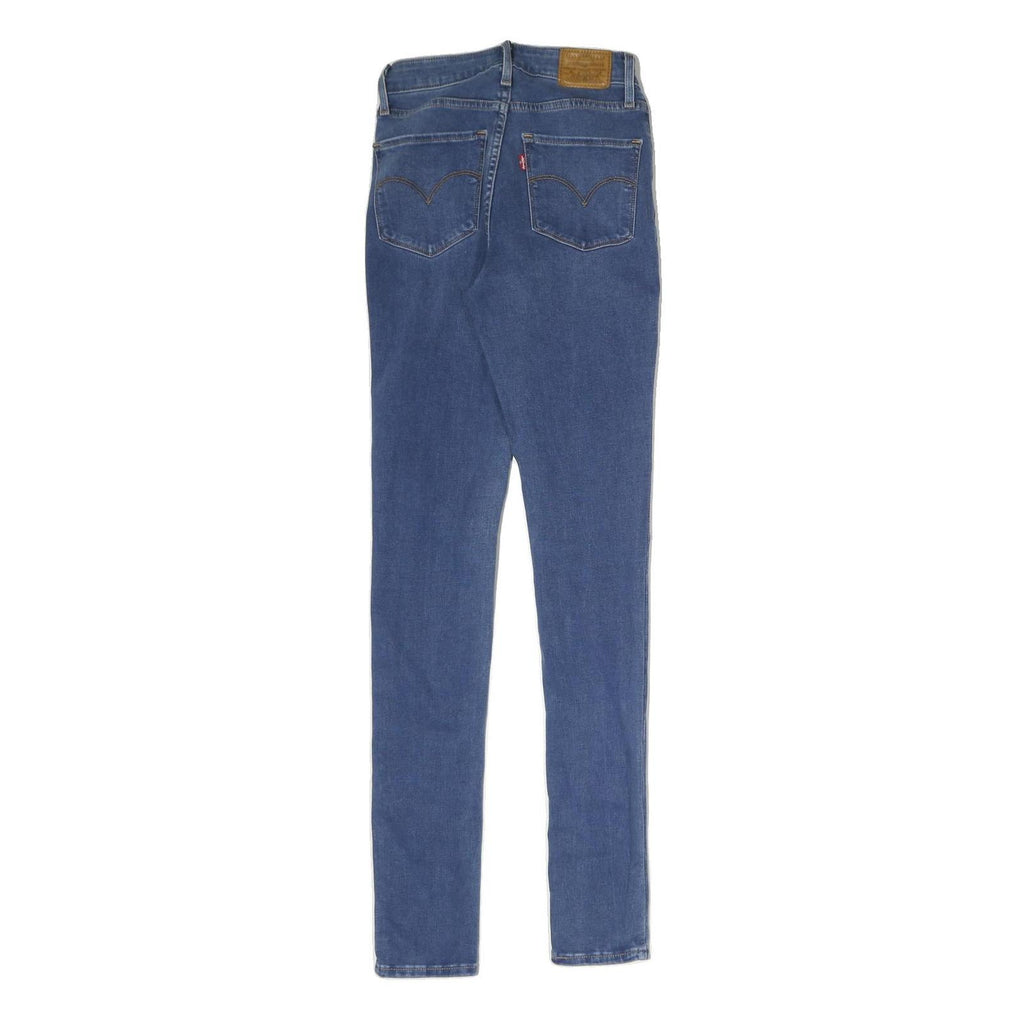 LEVI'S 721 Womens Jeans Blue Slim Skinny Denim Medium W26 L30 Skinny Fit Zip