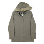 JACK WOLFSKIN Womens Green Jacket UK 10 Polyester Blend Zip Hooded Outdoor Parka