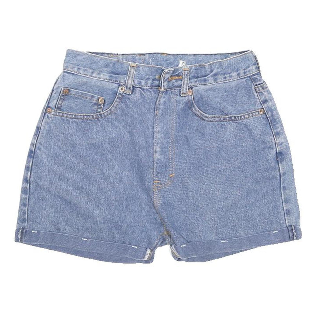 LEVI'S Womens Denim Blue Casual Shorts M W29 Classic Fit Cotton Roll Hem Zip