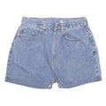LEVI'S Womens Denim Blue Casual Shorts M W29 Classic Fit Cotton Roll Hem Zip