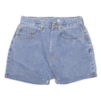 LEVI'S Womens Denim Blue Casual Shorts M W29 Classic Fit Cotton Roll Hem Zip