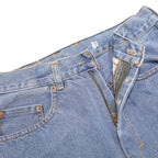 LEVI'S Womens Denim Blue Casual Shorts M W29 Classic Fit Cotton Roll Hem Zip