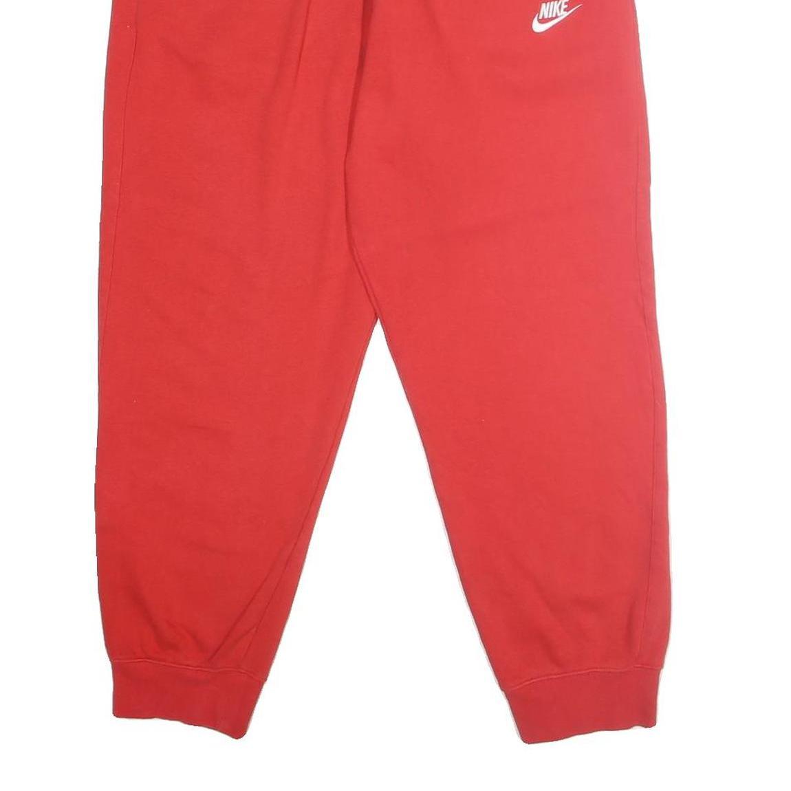 NIKE Mens Joggers Red Slim Tapered L W32 L27 Cotton Blend Casual Sportswear