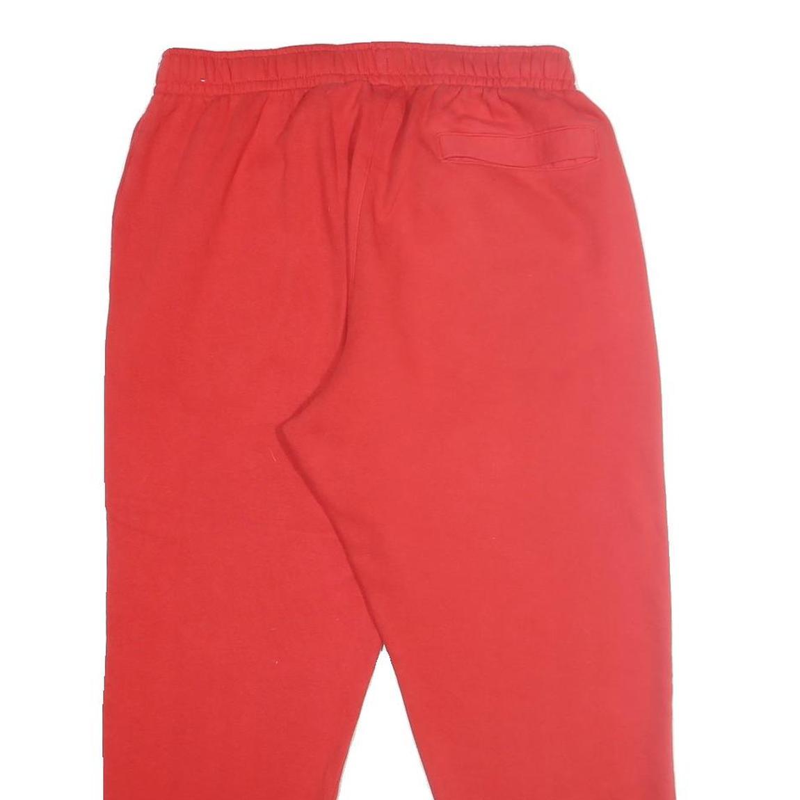 NIKE Mens Joggers Red Slim Tapered L W32 L27 Cotton Blend Casual Sportswear