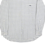 FILA Mens White & Blue Checked Shirt M Casual Button-Down Long Sleeve Cotton