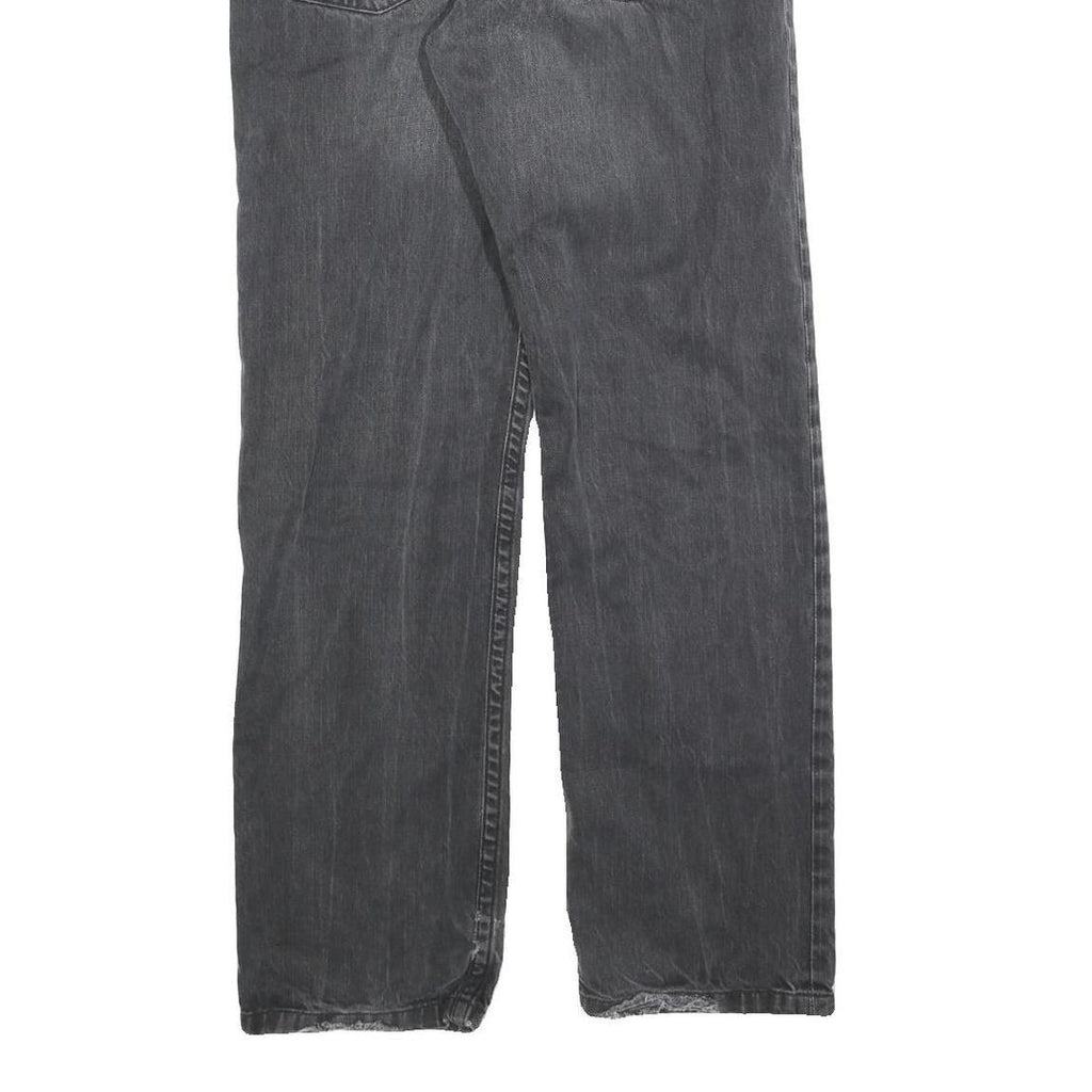 CARHARTT Mens Slim Black Jeans Denim W30 L32 Casual Cotton Blend Zip Closure