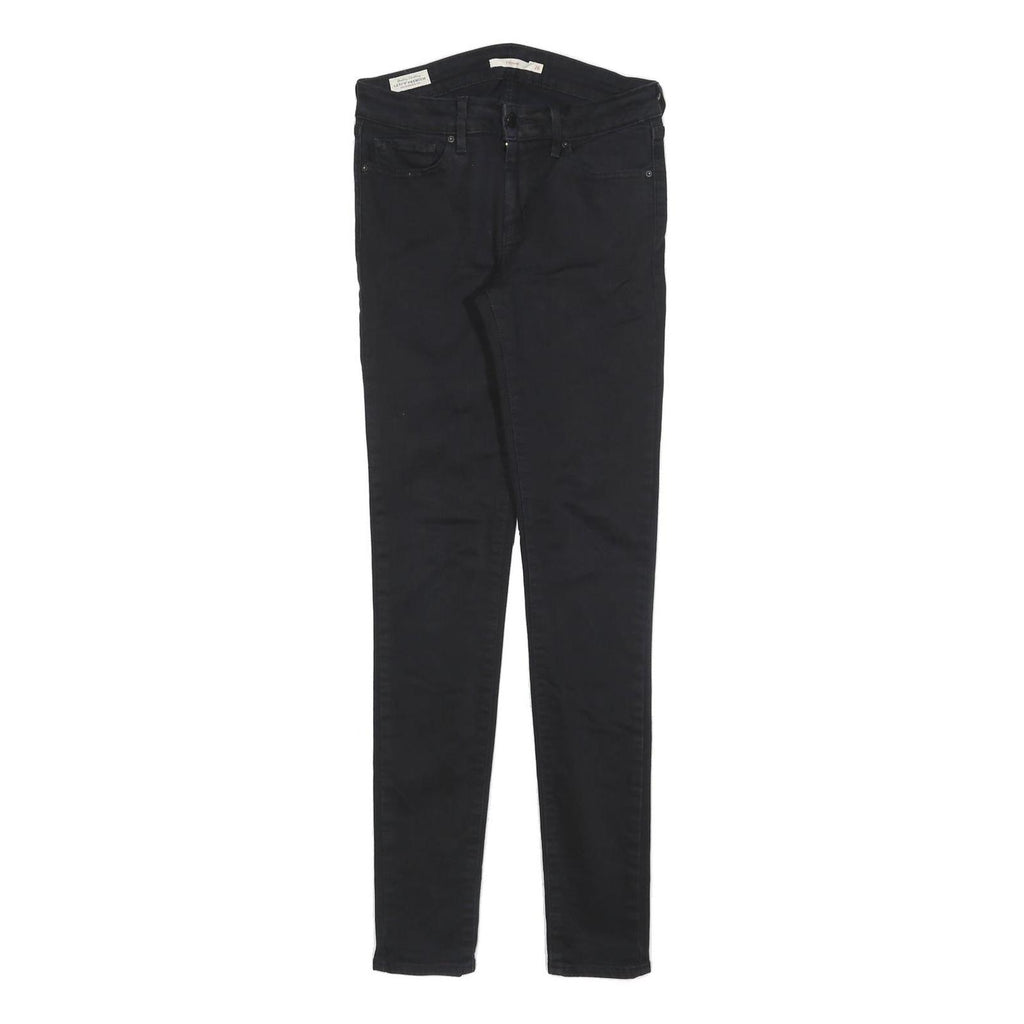 LEVI'S 711 BIG E Womens Jeans Black Slim Skinny Denim W26 L32 Stretch Cotton