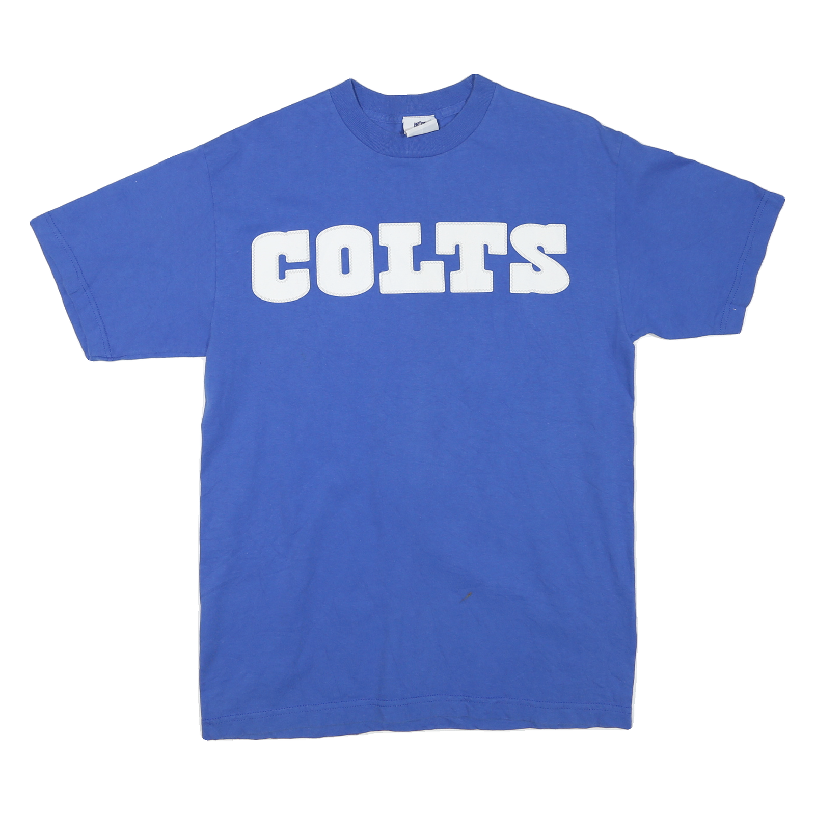 NFL Mens Blue Colts Graphic T-Shirt M Short Sleeve Crew Neck Dad Detail