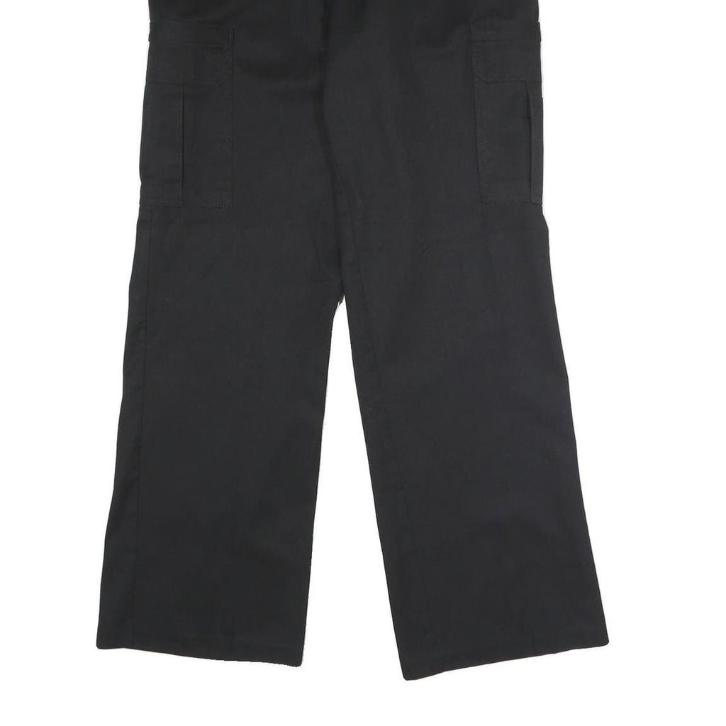 DICKIES Mens Polyester Blend Black Regular Fit Cargo Trousers W36 L34 Workwear