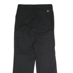 DICKIES Mens Polyester Blend Black Regular Fit Cargo Trousers W36 L34 Workwear
