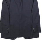 BOGGI Mens Navy Blue Wool Classic Jacket L Button Closure Tailored Plain