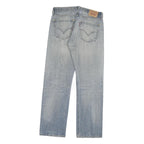 LEVI'S 501 Mens Jeans Blue Regular Straight Denim Light W34 L32 Classic Cotton