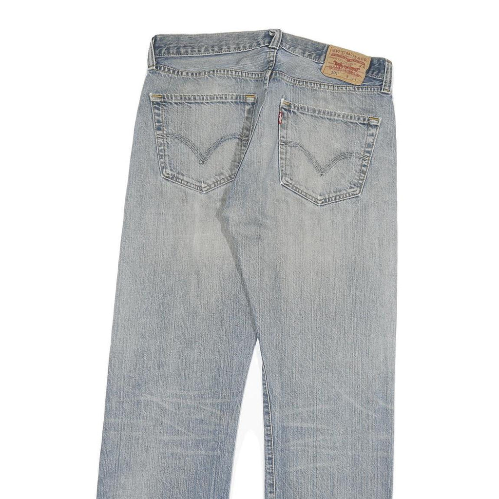 LEVI'S 501 Mens Jeans Blue Regular Straight Denim Light W34 L32 Classic Cotton