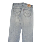 LEVI'S 501 Mens Jeans Blue Regular Straight Denim Light W34 L32 Classic Cotton
