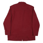 WORTHINGTON Mens Red Burgundy Zip Jacket L Polyester Blend Plain Lightweight