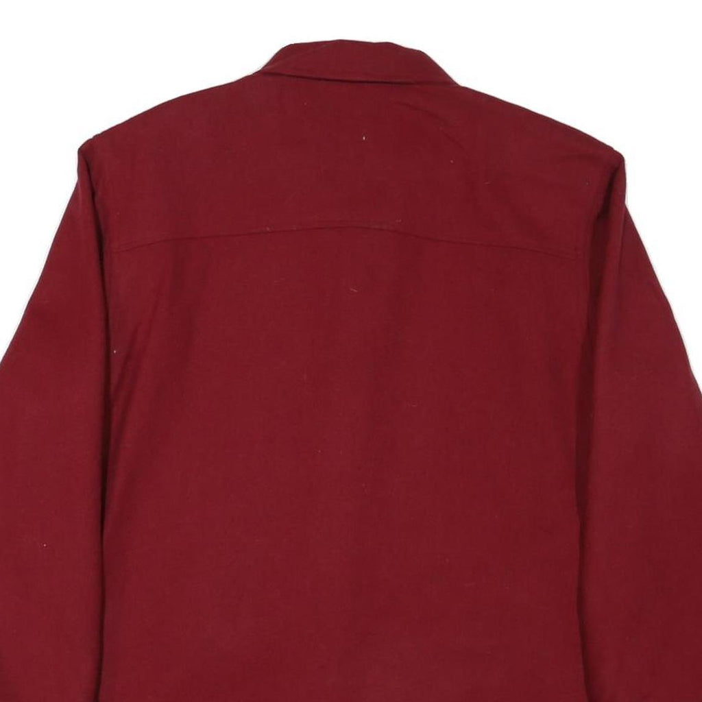 WORTHINGTON Mens Red Burgundy Zip Jacket L Polyester Blend Plain Lightweight