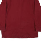 WORTHINGTON Mens Red Burgundy Zip Jacket L Polyester Blend Plain Lightweight