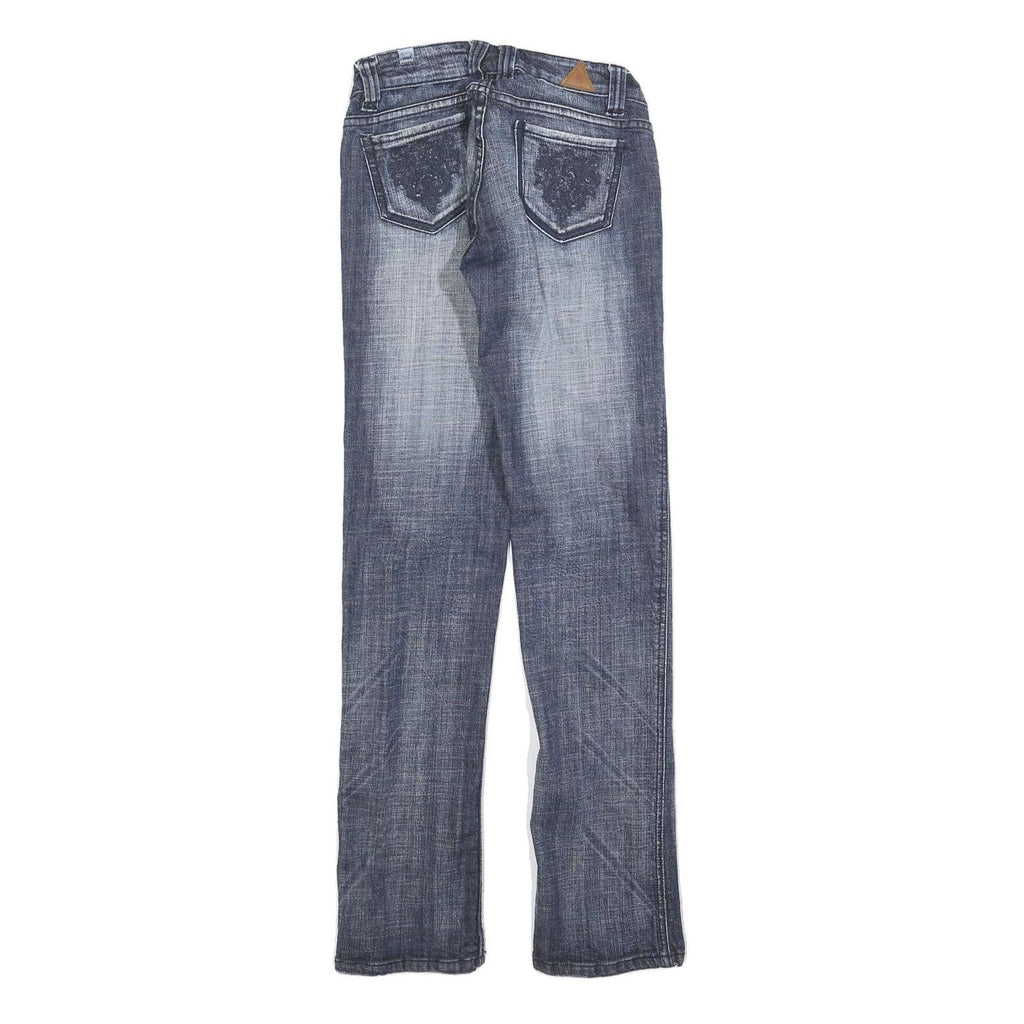 BIANCO Womens Jeans Blue Slim Straight Denim Medium W26 L30 Stylish Pocket