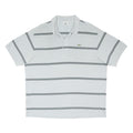 LACOSTE Mens White & Grey Striped Short Sleeve Polo Shirt 3XL Cotton Blend