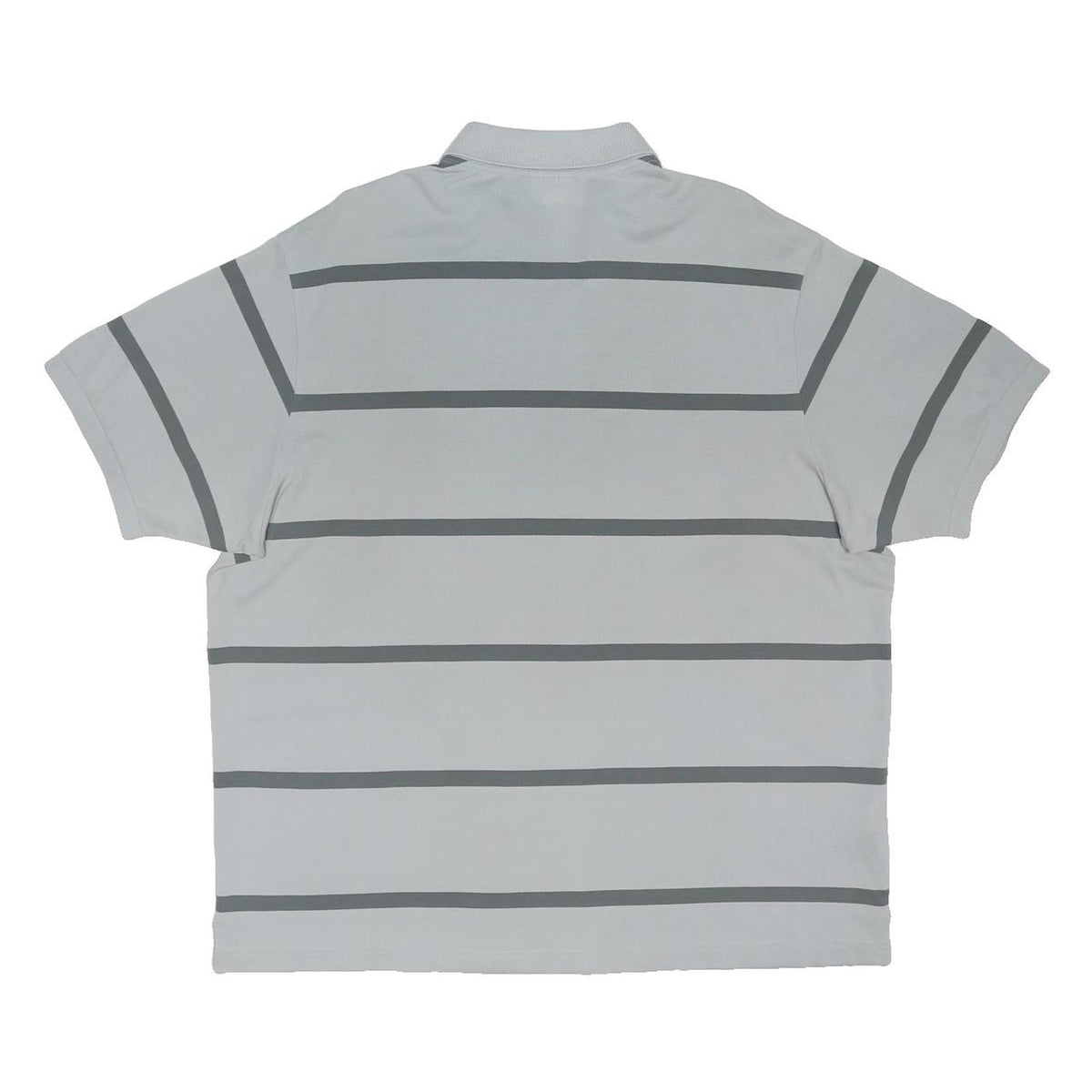 LACOSTE Mens White & Grey Striped Short Sleeve Polo Shirt 3XL Cotton Blend