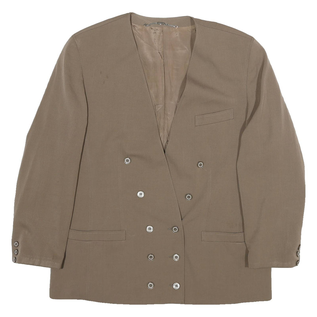 BASLER Womens Beige Button Jacket XL Polyester Blend Double Breasted Classic
