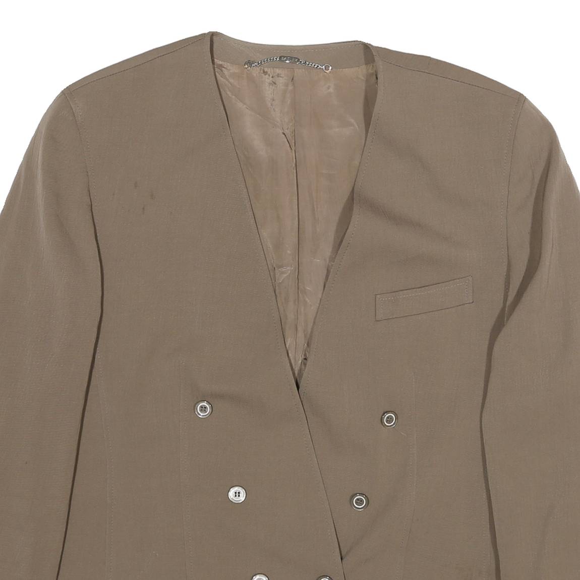 BASLER Womens Beige Button Jacket XL Polyester Blend Double Breasted Classic