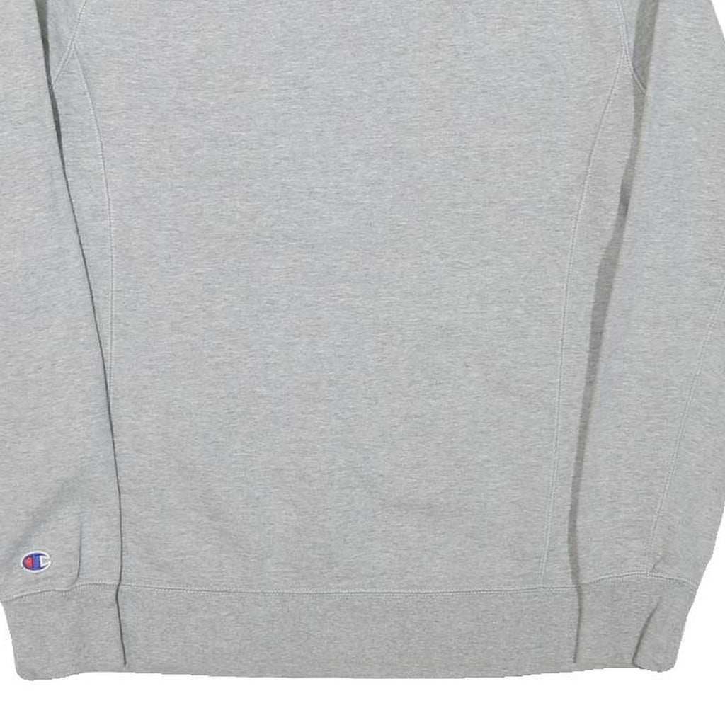 CHAMPION Womens Grey Sweatshirt Crew Neck S Cotton Blend Logo Pullover