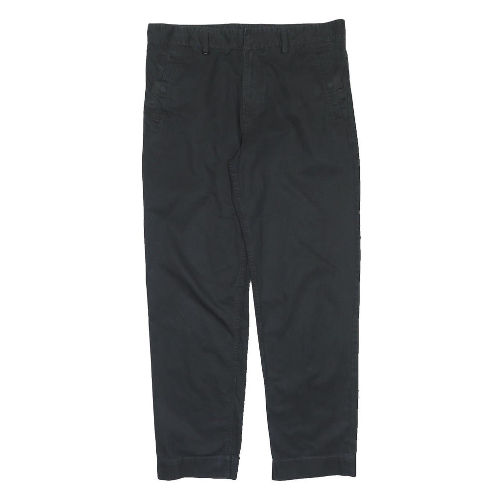 DIESEL Mens Polyester Blend Black Regular Fit Straight Trousers W38 L33 Classic