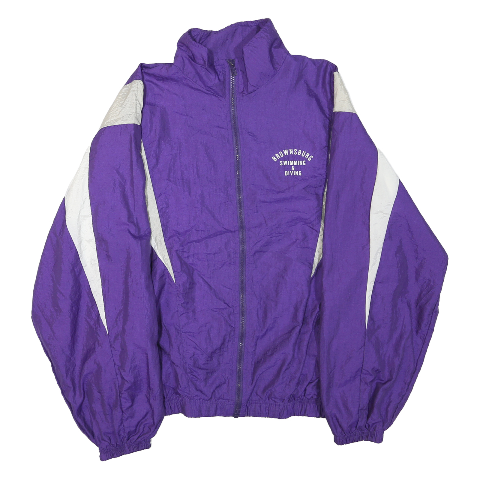 SPEEDLINE Mens Purple & White Swimming & Diving Track Jacket L Polyester Blend