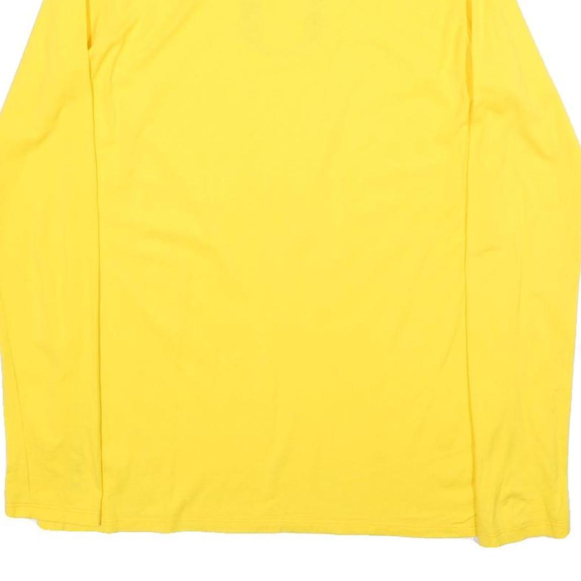 NIKE Womens Yellow Oregon Long Sleeve Crew Neck T-Shirt XL Cotton Graphic