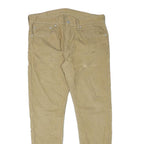 LEVI'S Mens Slim Beige Cotton Blend Slim Trousers W34 L30 Casual Zip Closure