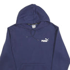 PUMA Mens Navy Blue Hoodie M Cotton Blend Pullover Sweatshirt